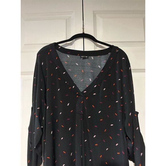 Torrid Women's Size 4 Multicolor V-Neck Long Sleeve Blouse Casual - Picture 1 of 7